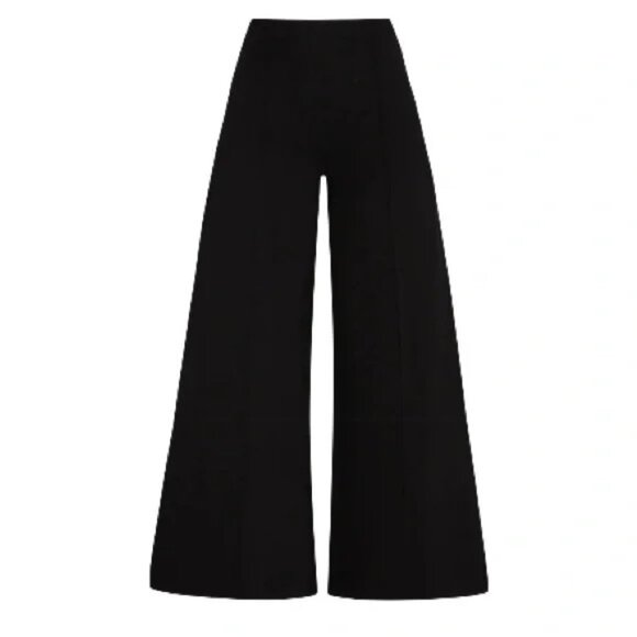 NWT Ripley Rader Los Angeles Black Ponte Knit Wide Leg Pants Size Medium - Picture 1 of 4